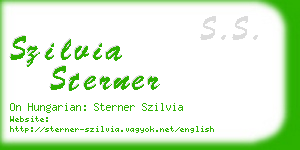 szilvia sterner business card